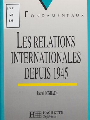 cover image of Les Relations internationales depuis 1945